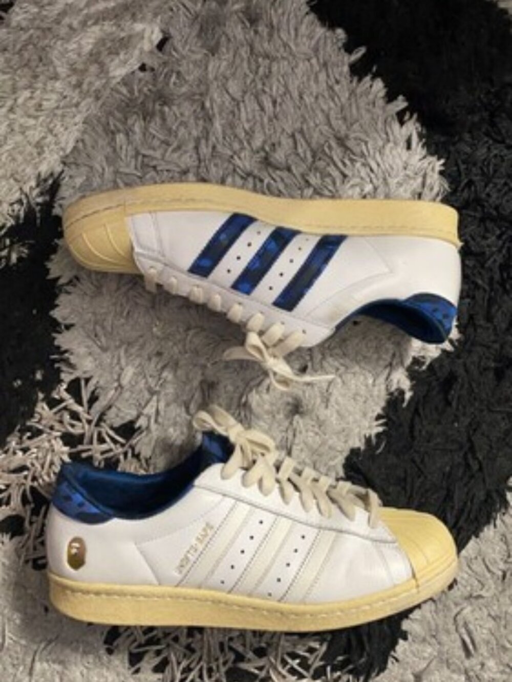 adidas Superstar 80s BAPE x Undefeated White Sz 9